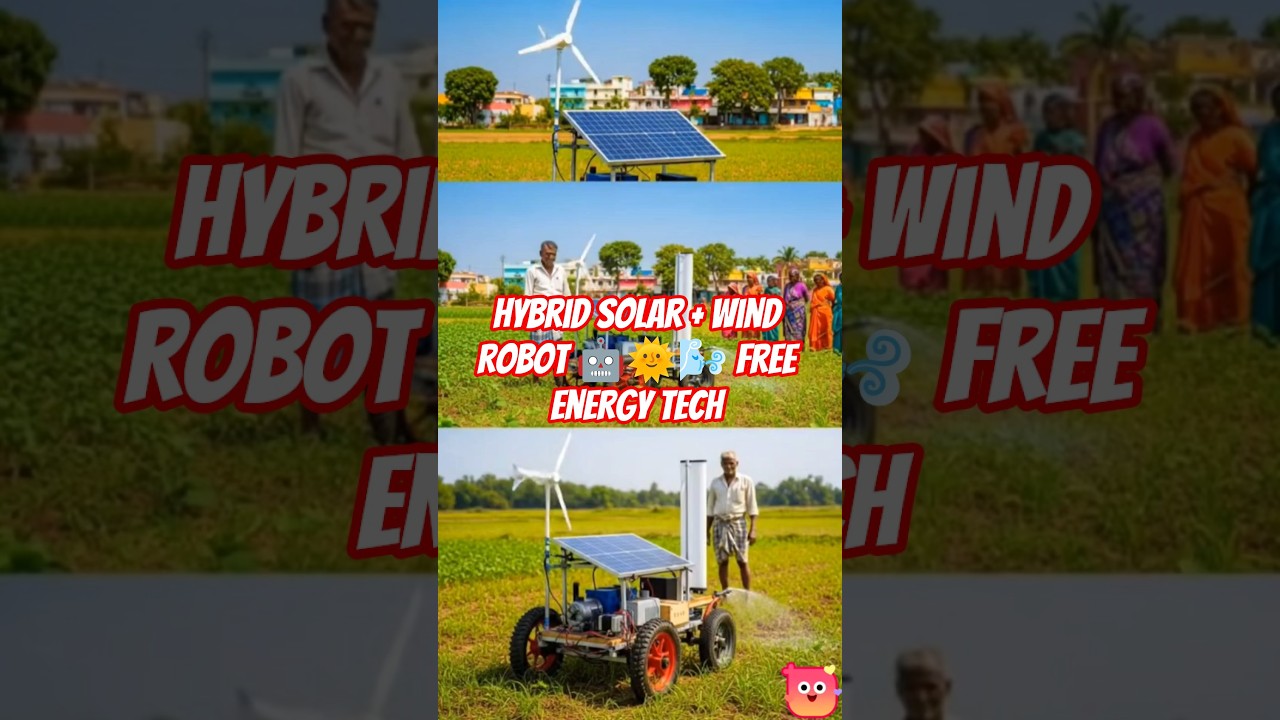 Hybrid Solar + Wind Robot 🤖🌞🌬️ Free Energy Tech