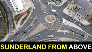 Sunderland From Above Sunderland Aerial Drone Shot 4K