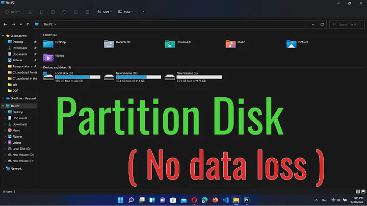 How to partition disk on Windows 10/11 without losing data