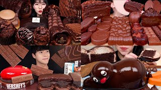 ASMR EATING CHOCOLATE CAKE GODIVA CHOCOLATE MAGNUM ICE CREAM EATING VIDEOS EATING SHOW 