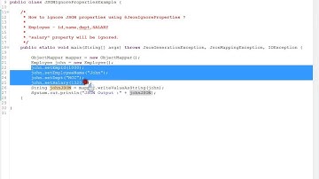 JSONIGNOREPROPERTIES DEMO