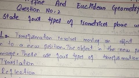 Gcuf past paper solution of Affine and Eucliean geometry of Bs math