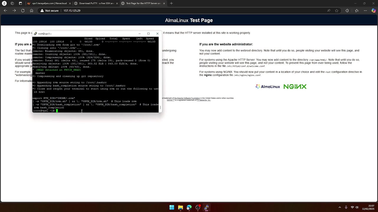 Konfigurasi Alamalinux 9 Untuk Server Node JS Dengan Database Postgresql dan Web Server Nginx