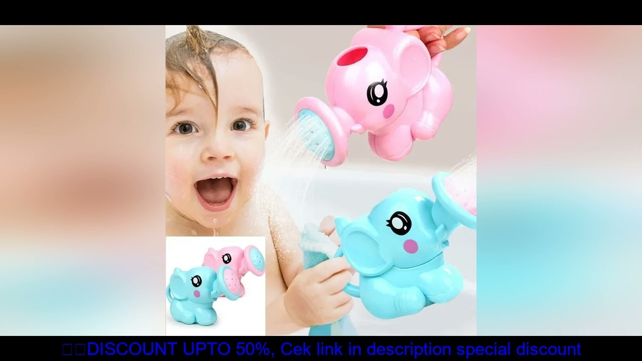 Baby Cartoon Elephant Shower Cup Newborn Child  Shampoo    Water Spoon Bath  2 Color