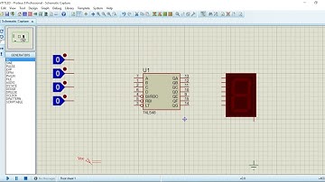 BCD to 7-segment using 74LS48 - Proteus Simulation