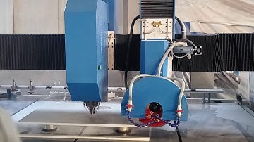 LD stone cnc router cutting work video