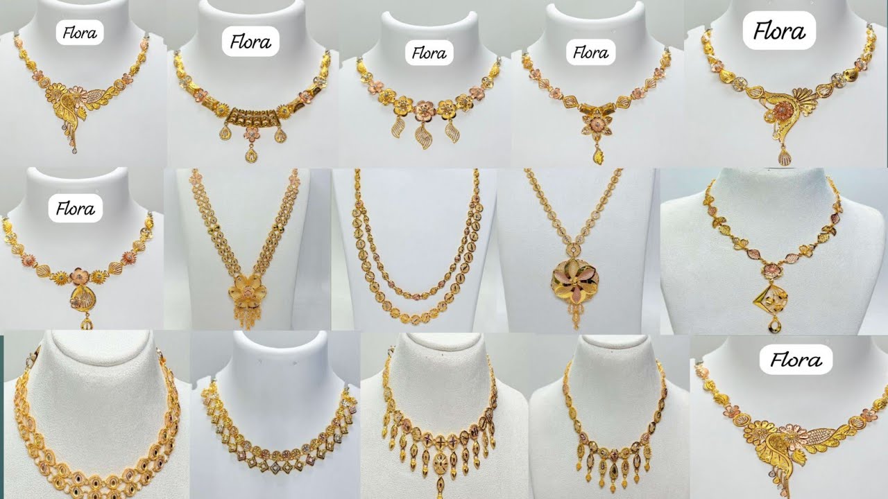 Latest Gold Short Necklace Designs With Weight & Price || Trending Gold Short Necklace Designs ||