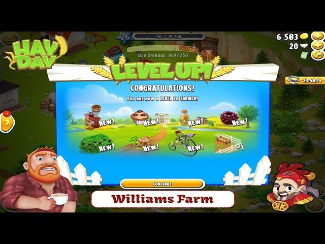 Hay Day Williams Farm - Level 26 - Youtube