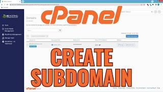 How to Create a Subdomain in cPanel cPanel Tutorial