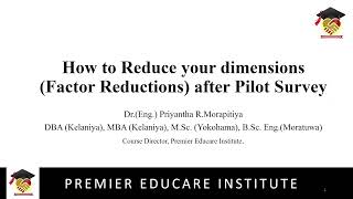 7.How to reduce dimensions using Factor Analysis