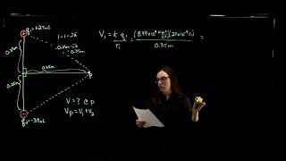 PHY 222 - Electric potential due to two point charges