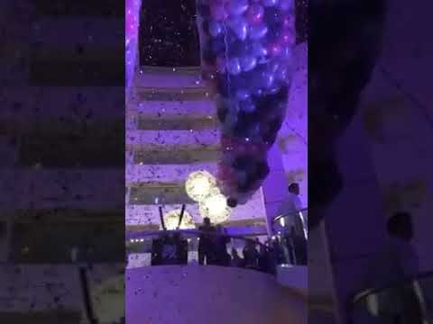 Balloon drop and confetti cannons