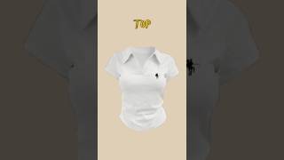 White Polo Top with Black Wide Leg Jeans 🤍 | Casual Outfit Ideas for Girls #shorts