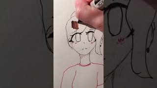 Drawing a cute girl-Hanabi🌸