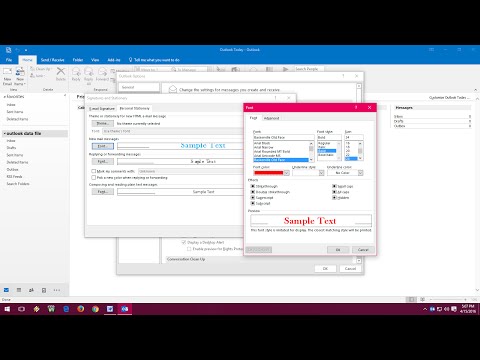 Video: How To Change Font In Outlook