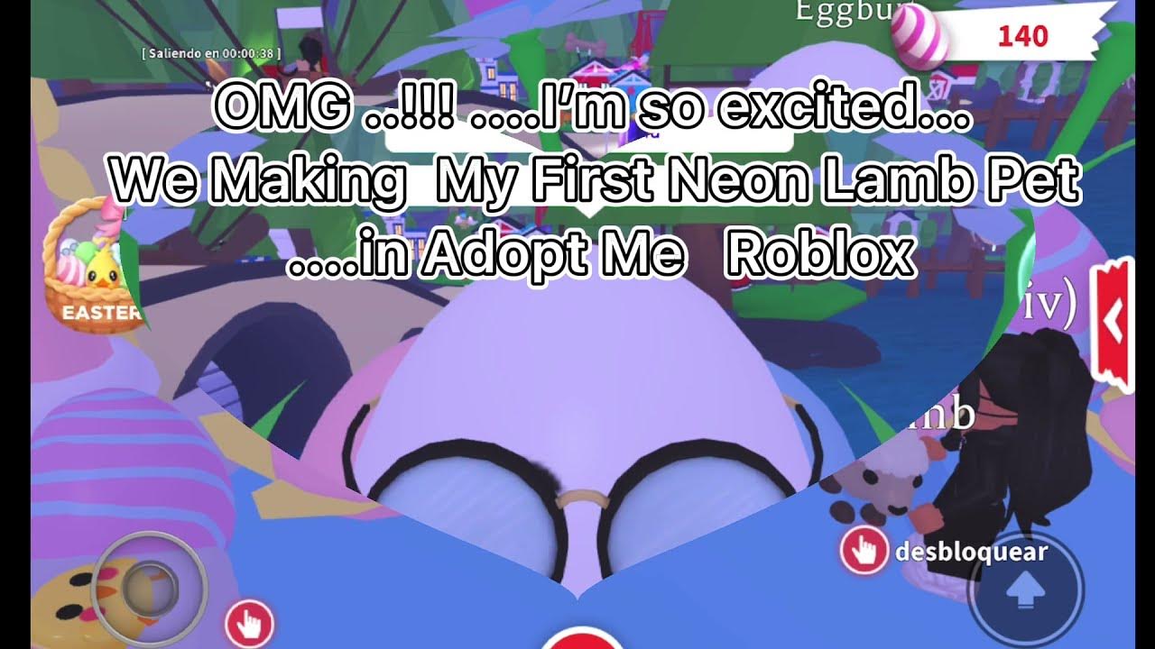 Cute’’ Making my first Neon Lamb pet...in Adopt Me. Roblox