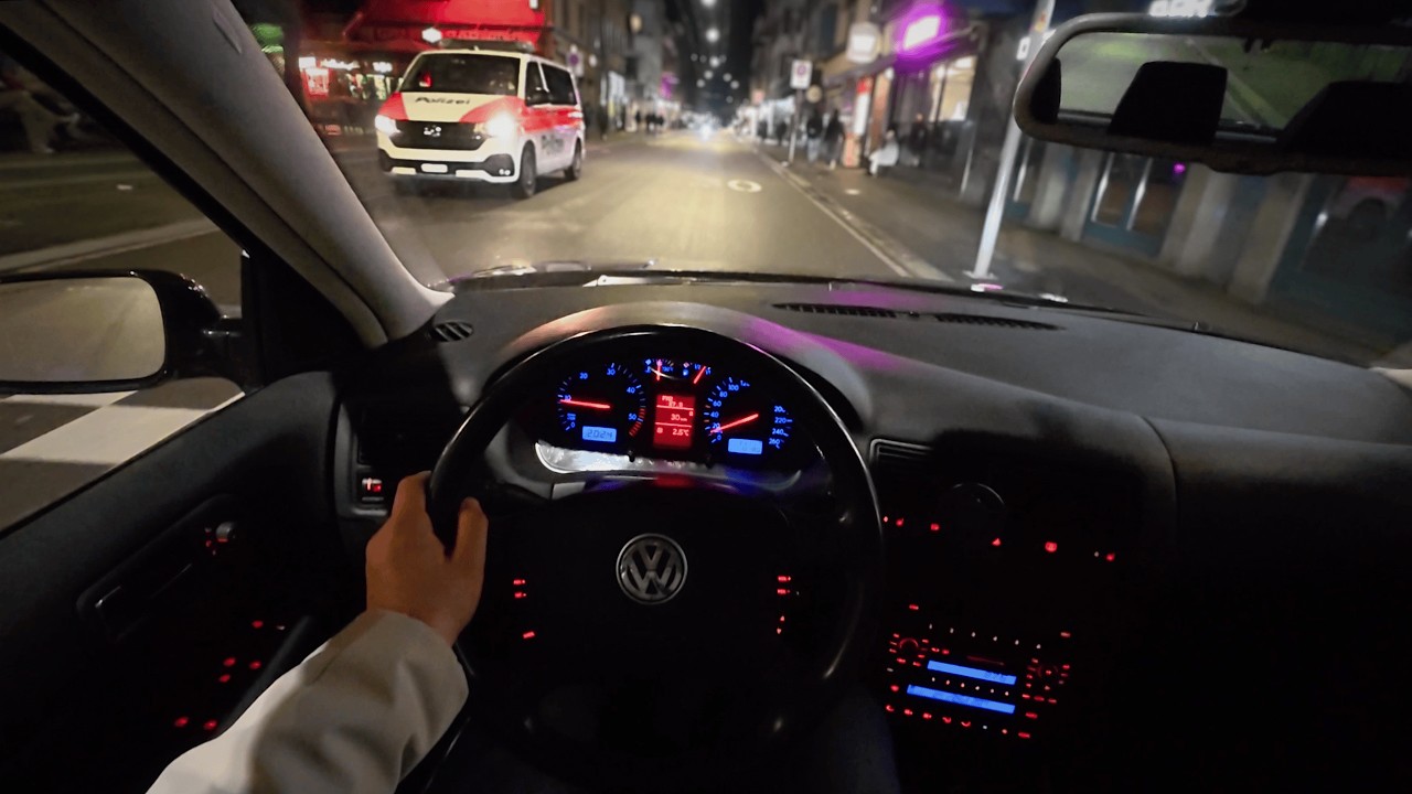 Urban Night Drive Through Zurich | VW Golf IV 1.9 TDI 4Motion ARL