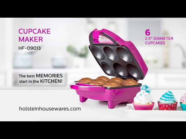 HF-09013- 6 Regular Sized Cupcake Maker- Holstein Housewares 