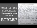 How to Read the Bible HISTORICALLY