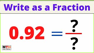 What is 0.92 as a Fraction? (Simplest Form)