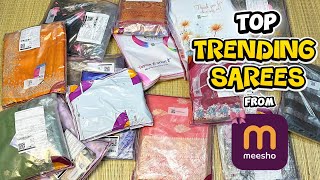 Meesho New Designer Saree Haul Wedding & Party Wear Trending Sarees Unboxing & Review