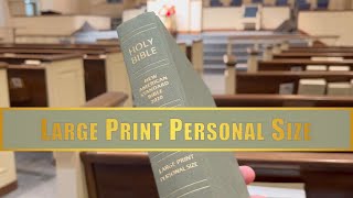 NASB 2020 Large Print Personal Size with Footnotes in Olive Green Hardback