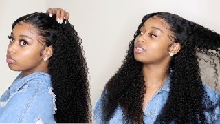 THE BEST KINKY CURLY WIG *DETAILED INSTALL * ft RESHINE HAIR