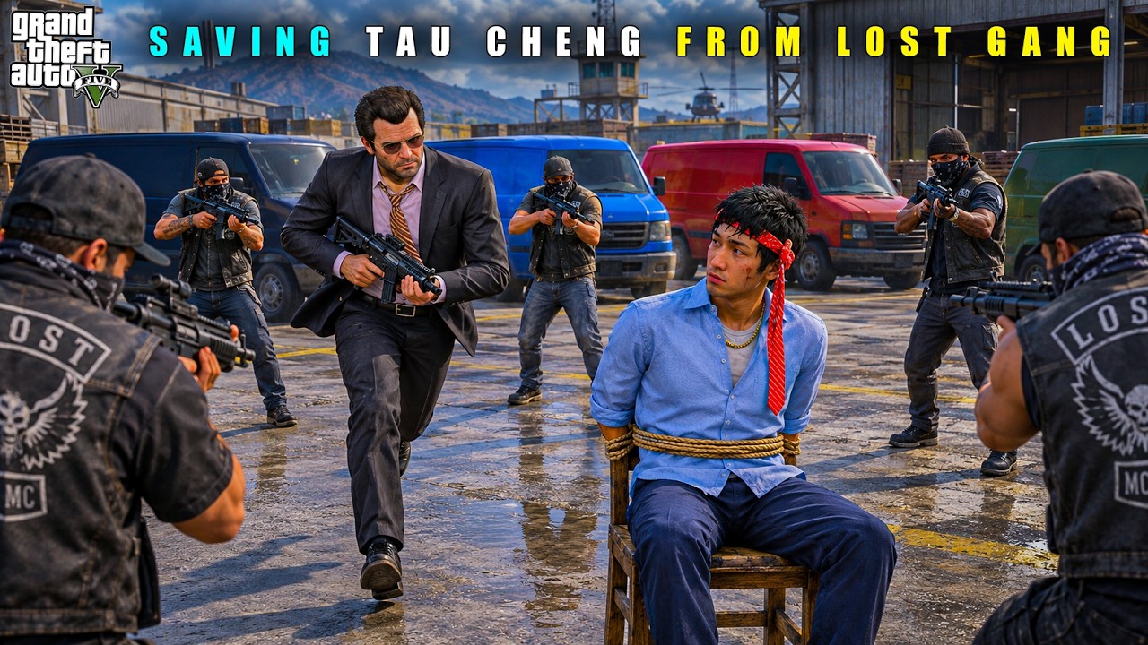 GTA 5 : MICHAEL SAVING TAU CHENG FROM LOST GANG || BB GAMING