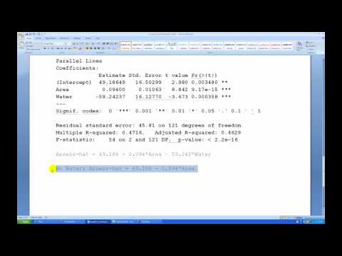 Act Sci 654 - Parallel Lines Regression Using R Commander