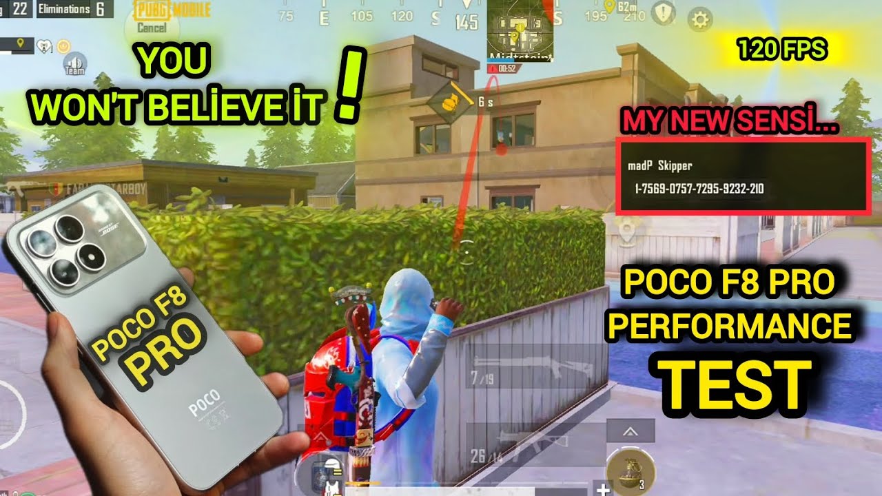 SHOCKİNG PERFORMANCE! Poco f8 pro PUBG Mobile performance test