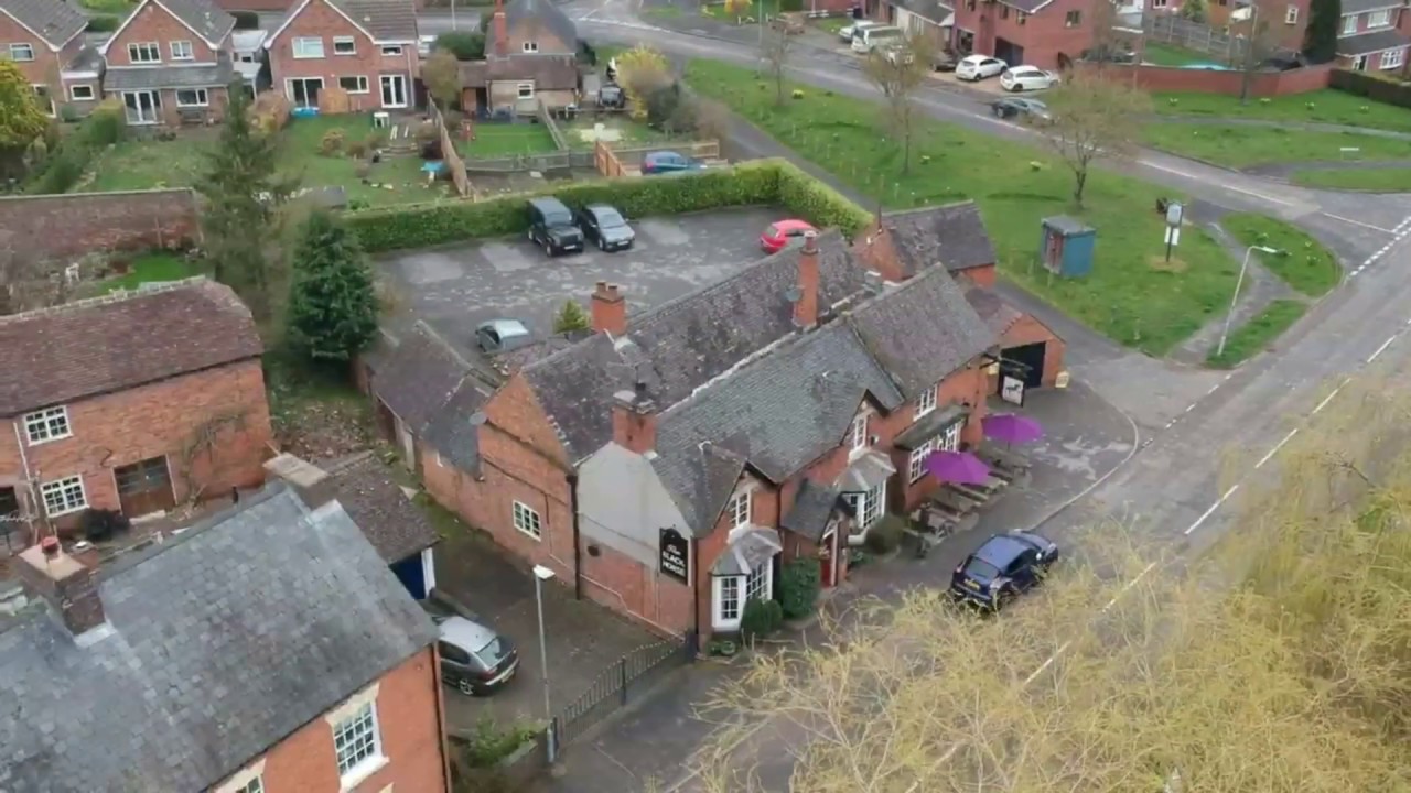 Drone footage of River Sense and Black Horse in Sheepy Magna