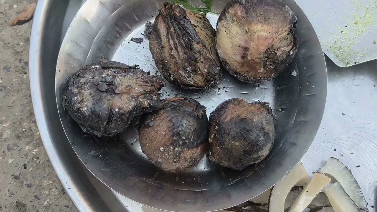 चुलीवरच्या काळया मटणाचा बेत ## सर्व मिळून बसलो बाहेर जेवायला ##😍😍