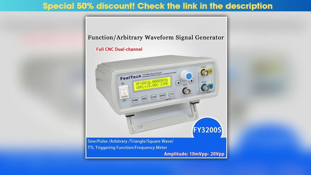 Digital DDS Function Generator Dualchannel 12Bits 250MSas Sine Wave 24MHz Arbitrary WaveformPulse