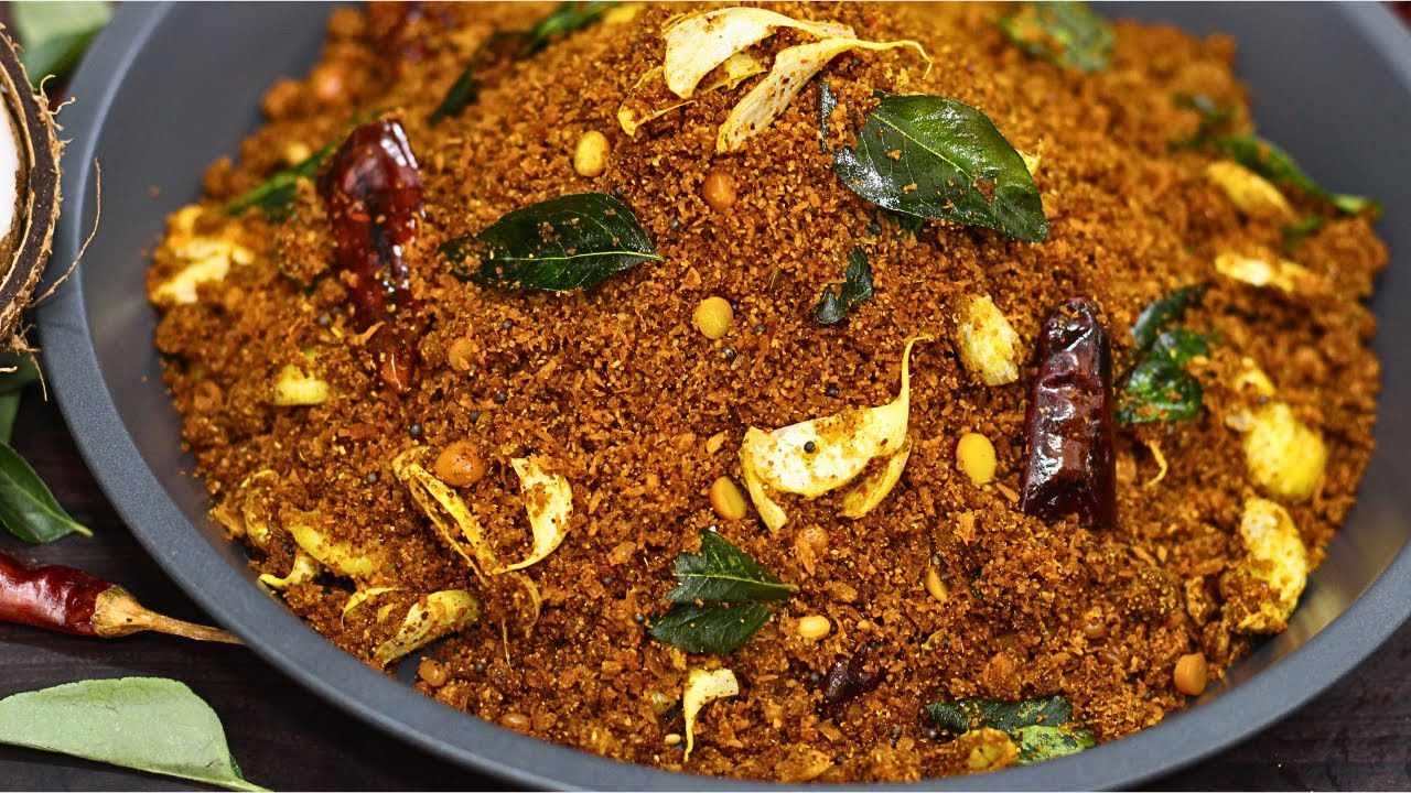 పచ్చి కొబ్బరితో కారం పొడి అన్నం మొత్తం కారం తోటి కడుపునిండా కమ్మగా తింటారు. Pachi Kobbari Karam