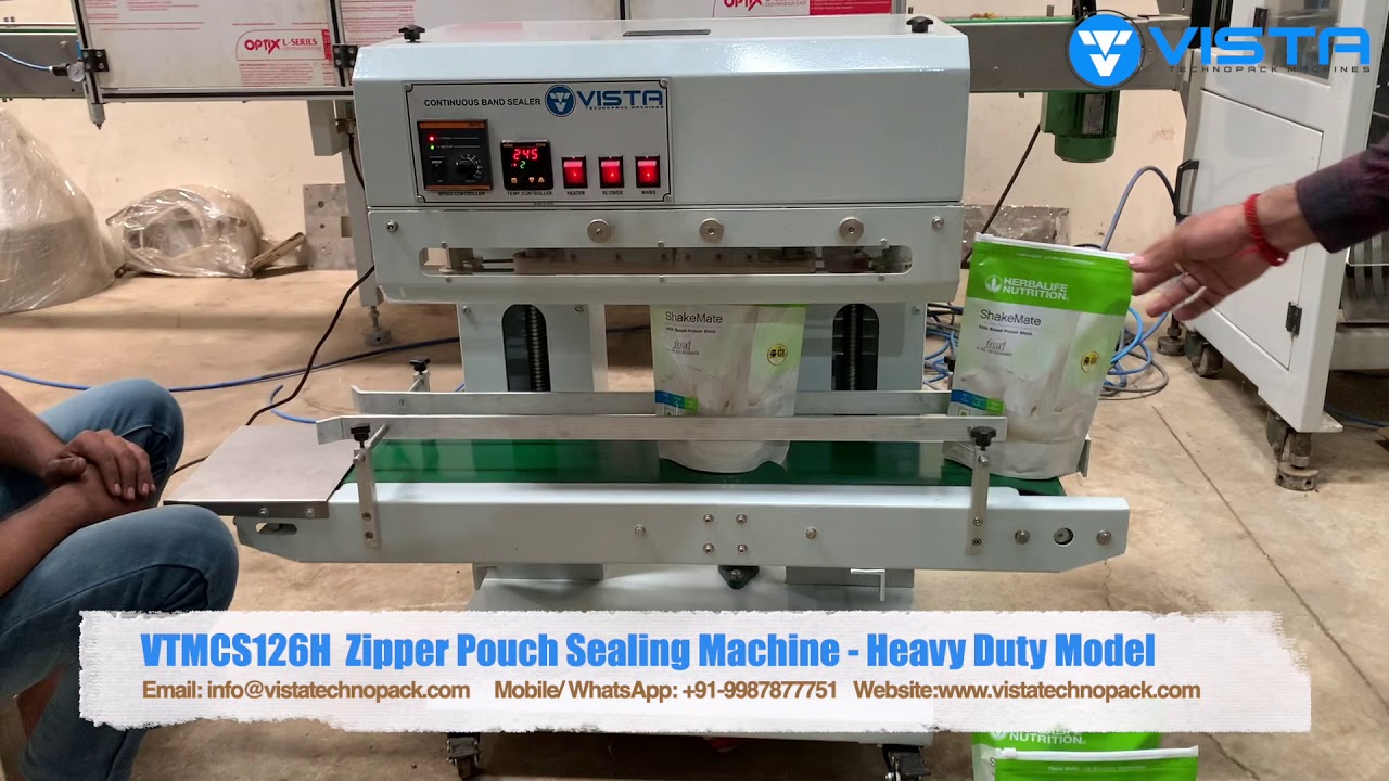 Zipper Pouch Sealing Machine Standup Zipper Pouch Sealer DoyPack Standup Pouch Sealing