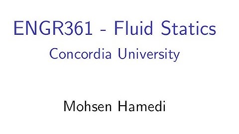2.1. Fluid Statics - Manometry Equation