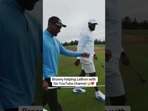 Bronny helping LeBron 😂 (via @teamlebron/IG)