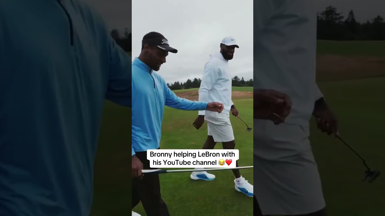 Bronny helping LeBron 😂 (via @teamlebron/IG)