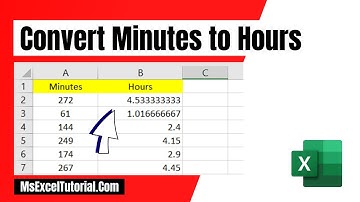 How to Convert Minutes to Hours in Excel