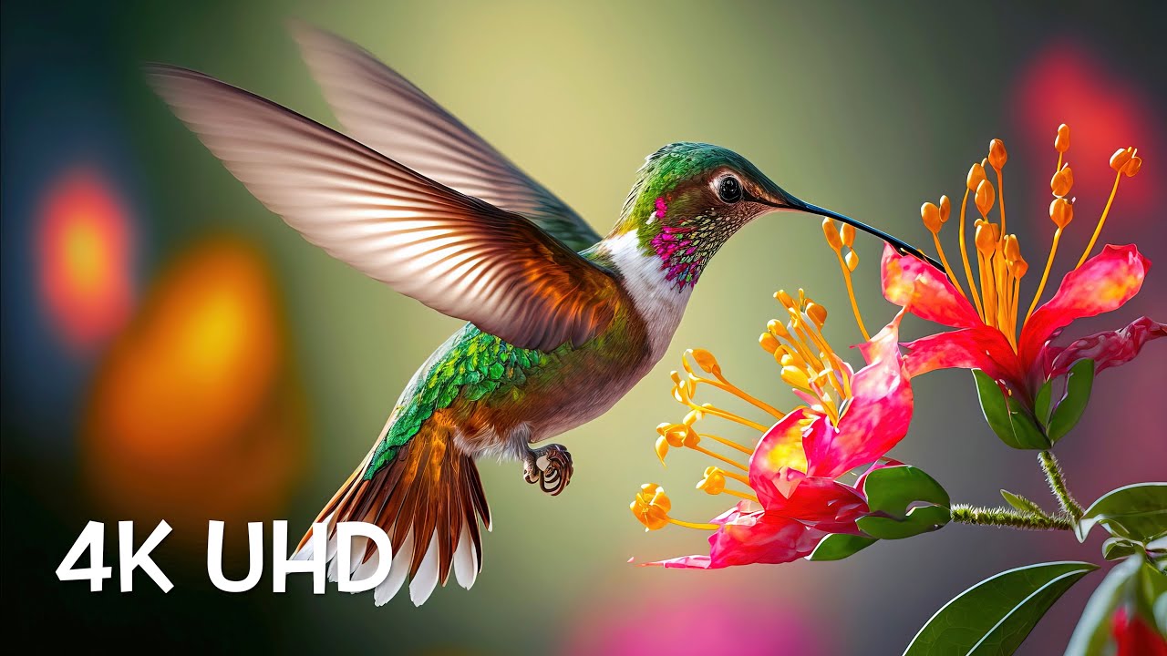 Colorful Birds in 4K   Planet Earth 4K Beautiful Bird Sounds Nature Relaxation 4K UHD 60 FPS