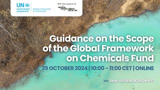 Guidance on the Scope of the Global Framework on Chemicals Fund
