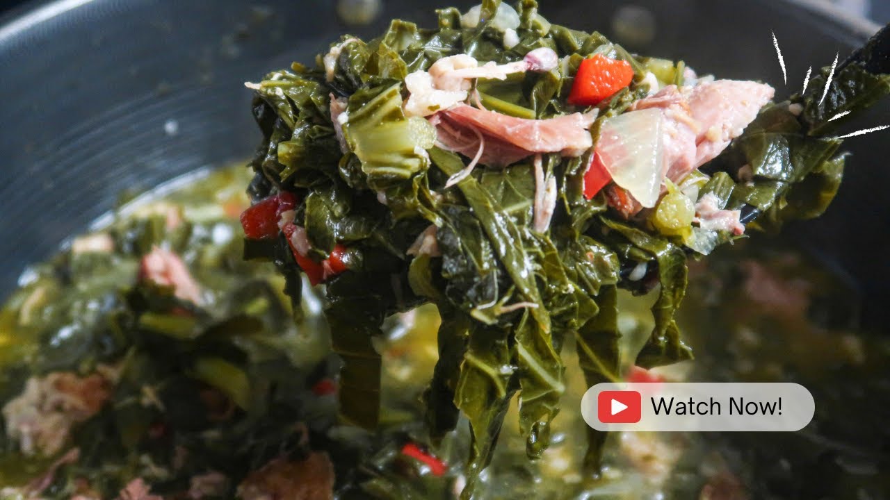 Рецепт капусты кале с копченой индейкой | Классика южной кухни