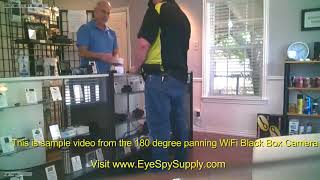 Wifi Black Box 180 Degree Panning Spy Camera Sample Video EyeSpySupply Professional Grade