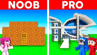 Minecraft NOOB vs PRO MANSION Build Battle Challenge!