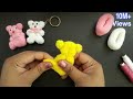 रबर बैंड टेडी || Teddy Bear keychain From hair Rubber Band || Easy Steps || Diy