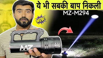 बाप टॉर्च 😳|| MZ M294 RECHARGEABLE LED SEARCH LIGHT || MZ M294 500W Laser LED || MZ M294 Torch Light