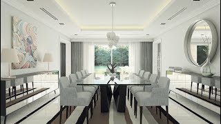 A+R Arquitectos - DD HOUSE - 360 Living comedor tour - Saint Thomas Interiorismo