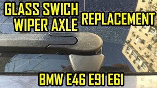 BMW E46 E91 E61 Tailgate Glass Micro Switch Button / Wiper Axle Replacement