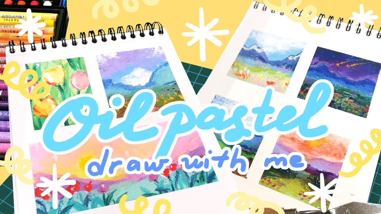 【Draw with me #16】Trying New Oil Pastel | Paul Rubens | Sennelier | Mungyo |