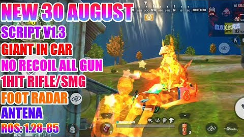 [NEW 30 AUGUST] Script V1.3 NO RECOIL ALL GUN & 1HIT RIFLE/SMG | Ros Version 1.28-85 / No Banned